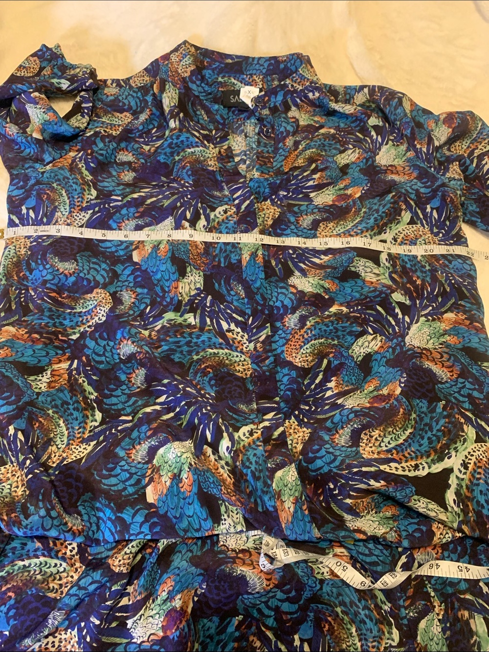 SALONI Multicolor Printed Tiered V-Neck Long Sleeve Dress - Picture 6 of 11